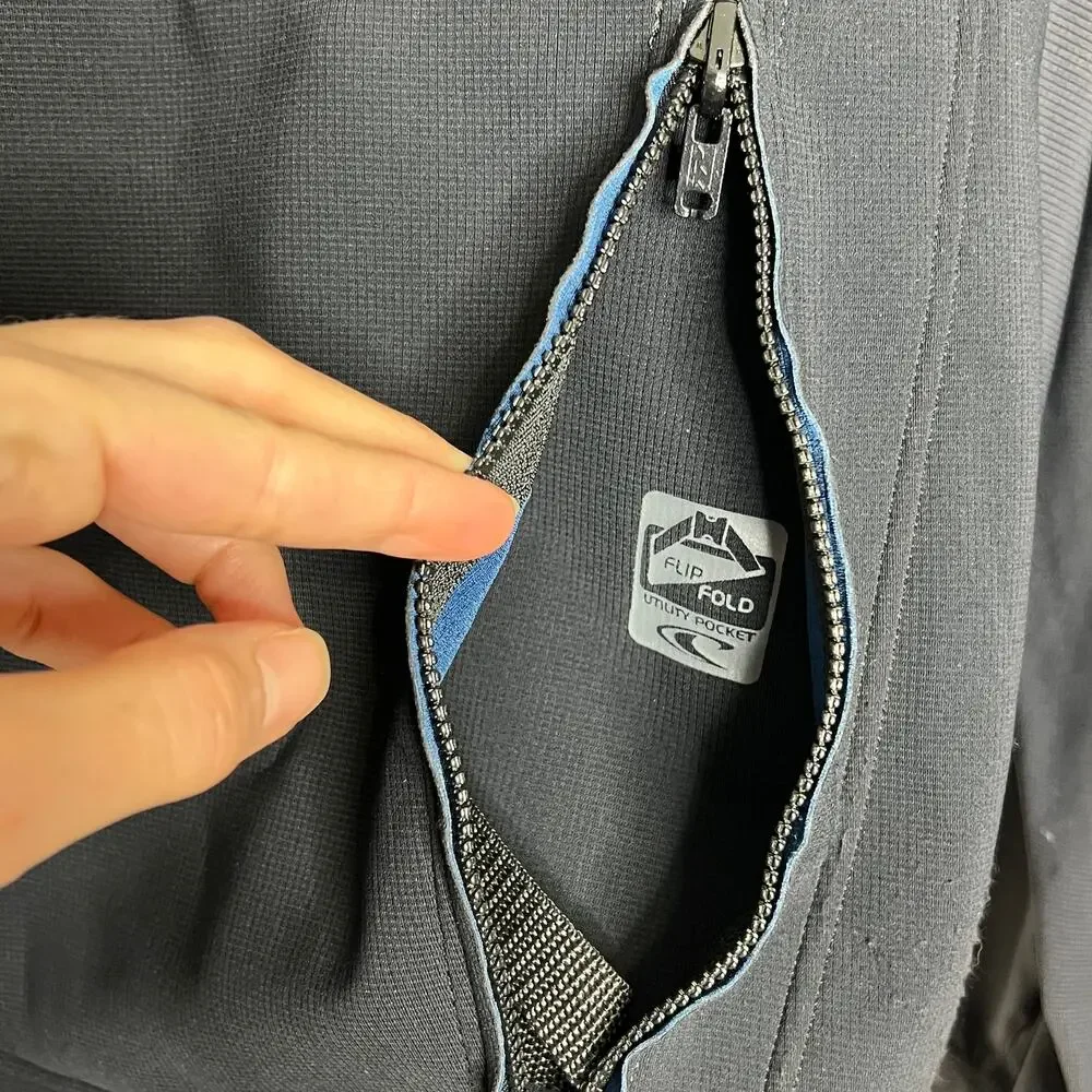 O’Neill Supertech Full Zip Packable Jacket Black Size Medium